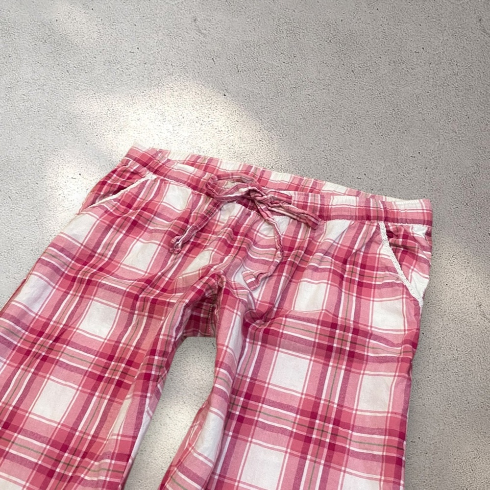 !! SOLD !! Old Navy Pink Low Rise Fit Plaid Pants - Picture 3 of 7